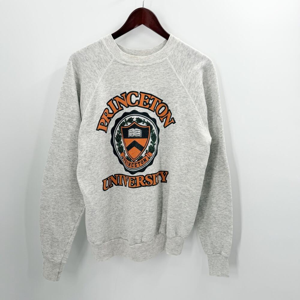 Vintage 80s Gray PRINCETON UNIVERSITY Raglan Sweatshirt Womens Size XL